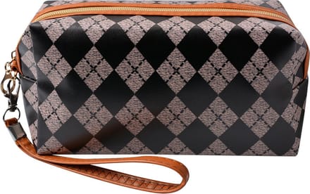 Juleeze Toilettas Dames 18x8x10 cm Zwart Bruin Polyester