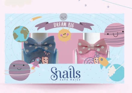 Kinderen Meisjes Nagellak Snails veilig afwasbaar Duopack "Dream Big"