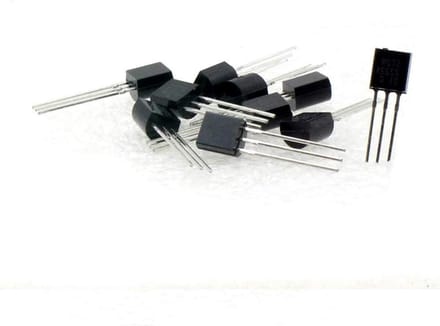 Transistor NPN - 2N2222A component - Elektronica projecten - TO-92 behuizing - 10 stuks - null