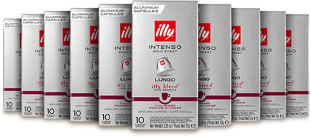 illy Lungo Intenso Koffiecups - Intensiteit 7/9 - 10 x 10 capsules