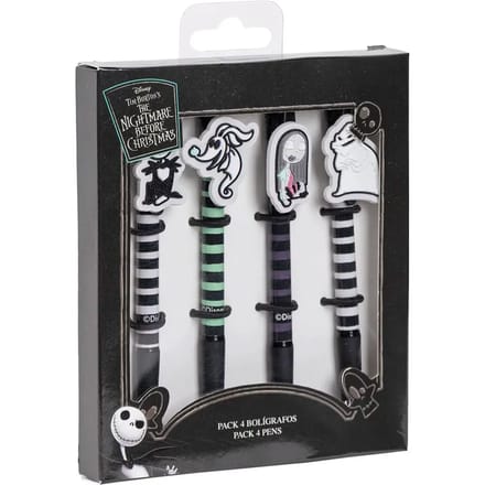 Set Balpennen The Nightmare Before Christmas 4 Onderdelen Zwart
