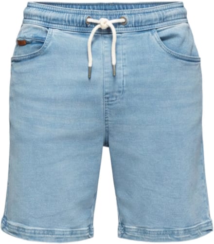 OMBRE Korte Broek - Regular Fit - Katoen - Effen Licht Indigo M