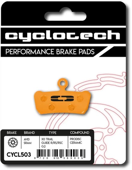 Avid X0 Trail - Sram Guide Keramische Remblokken. Cyclotech Prodisc Ceramic