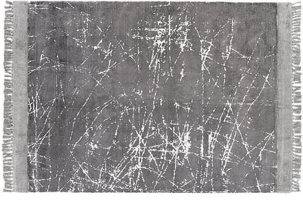 HANLI - Vloerkleed - Grijs - 160 x 230 cm - Viscose
