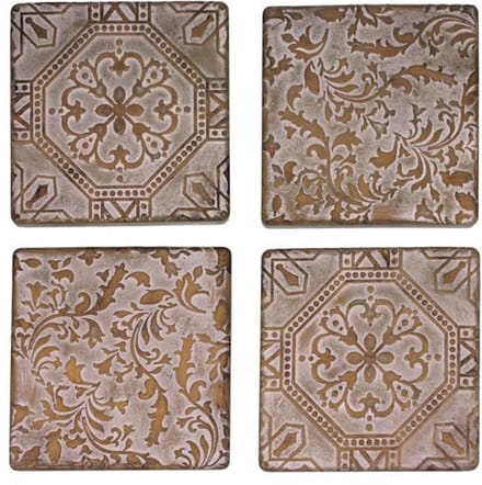 Onderzetters motief tegel, s/4 9,5x9,5cm