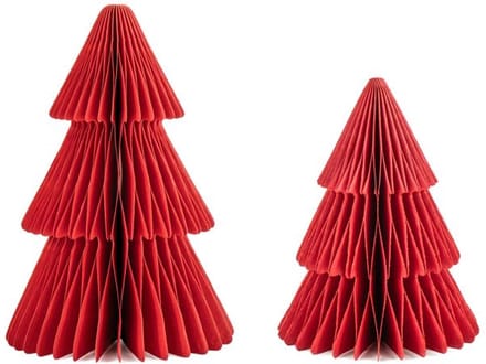Kersthanger Honeycomb Kerstboom Rood - Sass & Belle