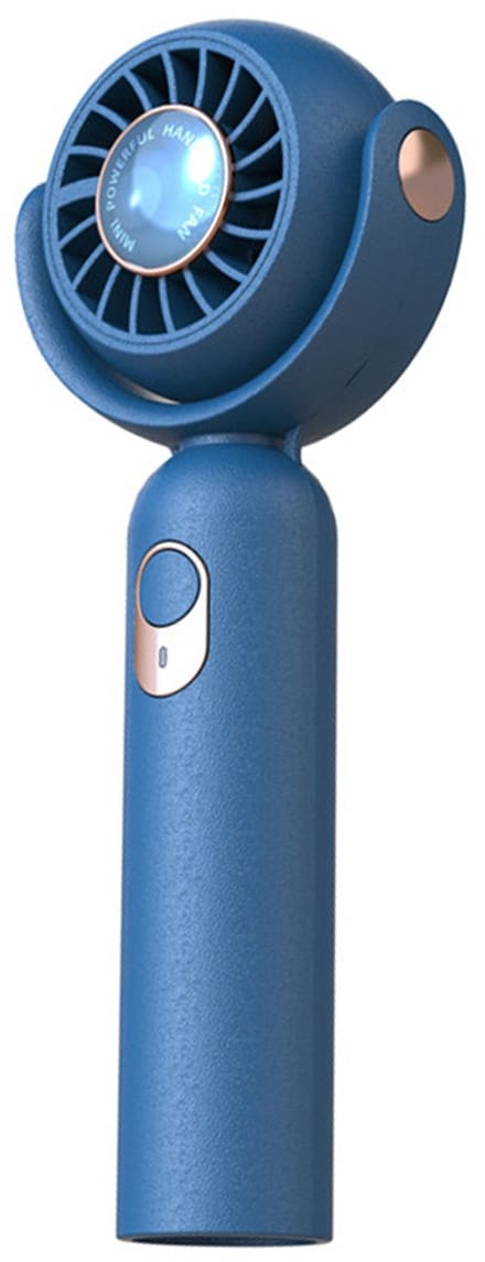 Mini-handventilator, stijlvol en oplaadbaar, met 2000mAh-accu, inclusief standaard en draagkoord
