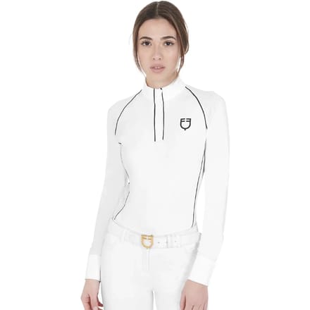 Wedstrijdrij polo met lange mouwen voor dames Equestro