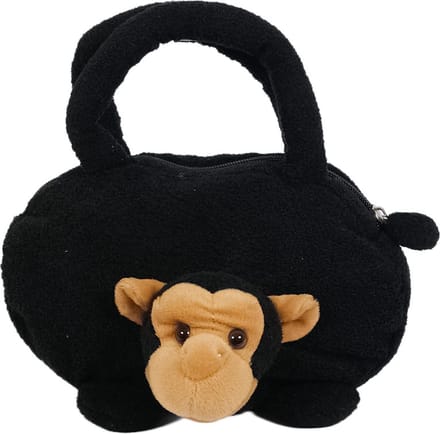PIA Soft Toys - Pluche Chimpansee handtas - 22 cm
