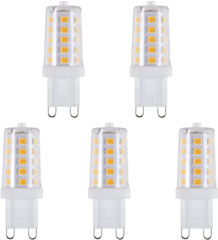 SPL G9 LED Lamp 3W - Warm Wit - 320lm - LED Buislamp T17 - 5 Stuks - 2700K - 230 Volt