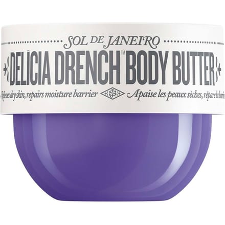 Delícia Drench Body Butter 75 ml – Body Butter, Ultra-Rich, For Dry Skin, Velvet Plum, Purple, Bacuri Butter, Suitable For Post-Shower Routine