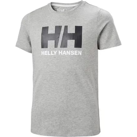 Helly Hansen Logo T-shirt Met Korte Mouwen Grijs 10 Years Kinderen