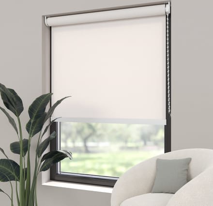 Dutchblinds Rolgordijn - lichtdoorlatend - Sneeuw Wit - 75x190cm - Raamdecoratie op maat