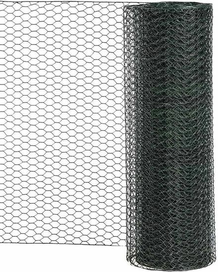 Hexagonaal Gaas - Kippengaas Tuin - Bescherming Tuin - Gegalvaniseerd PVC - 13 mm 25 m - Groen