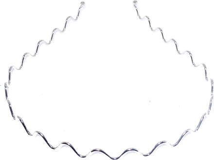 Diadeem metaal ribbel zilver