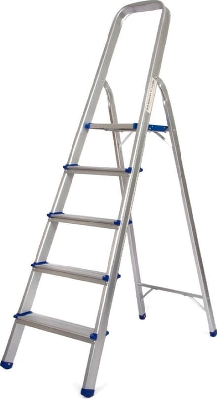 TRAPLADDER 5 TREDEN ALUMINIUM EN-131 GEKEURD