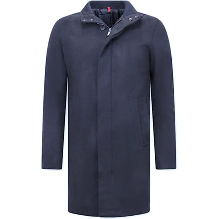 Mantel Jas Heren - Overcoat Heren - Trenchcoat Heren - Blauw