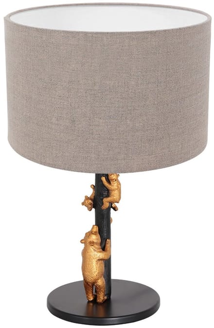 Anne Lighting tafellamp Animaux - zwart - metaal - 20 cm - E27 fitting - 8231ZW