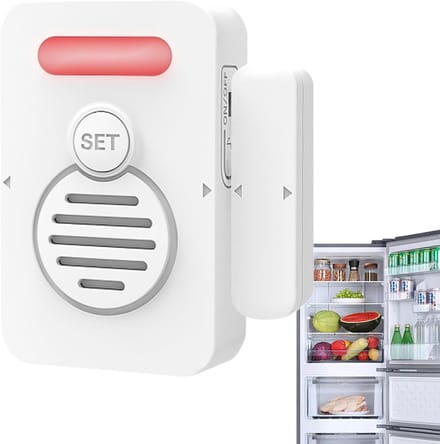 Koelkast Alarm - Deuralarm - Energie Besparen - Spraakherinnering - 6x5x2 cm - Wit