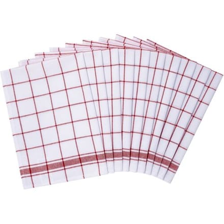 W5 Theedoekenset, 10-delig, 50 x 70 cm (Rood)