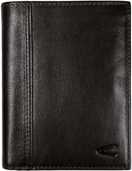 camel active Leren portemonnee Pine High Form Wallet Black zwart