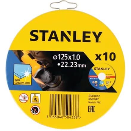 Stanley Slijpschijf Rvs Sta38257-xj Ø125mm 10 Stuks