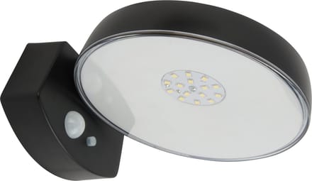 Solar wandlamp buiten 'Darwin' - Met bewegingssensor - Warm wit licht - IP54 - Buitenlamp geschikt voor de schutting - Zwart