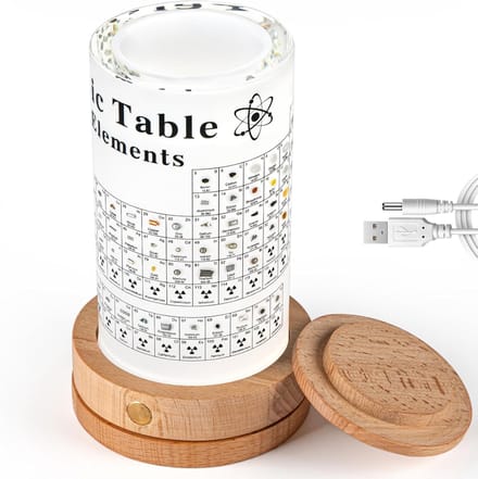 Periodiek Systeem Acryl - Elementen Tabel - Educatief Hulpmiddel - 83 Echte Elementen - 9x9x0.5 cm - Met LED Standaard