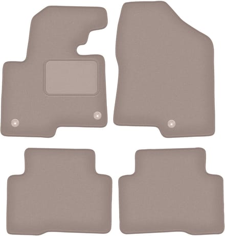 Beige velours matten voor: Hyundai SantaFe III SUV (2012-)