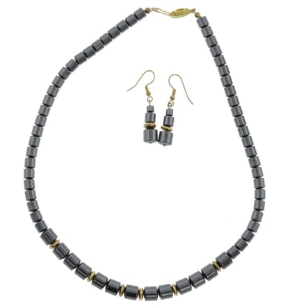 Behave - Set ketting oorhangers - Hematietlook voor avondoutfit