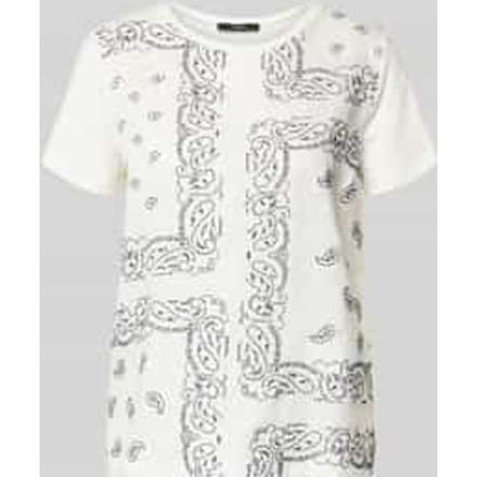 regular fit T-shirt van mix van katoen en linnen model 'GENIO'
