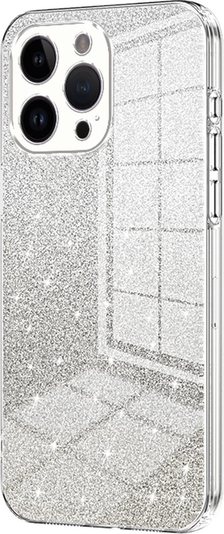 iPhone 13 PRO MAX Hoesje - Siliconen Glitter Case Back Cover - Magsafe Compatible - Transparant - Provium