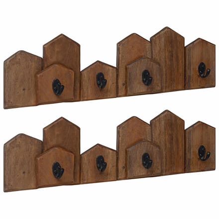 vidaXL Hanger Bruin 48 x 8 x 15 cm Massief Mahoniehout