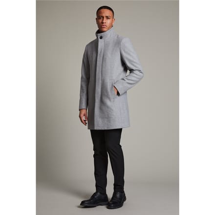 Regular fit lange jas van katoenmix met viscose