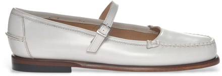 Sebago Witte Pop Leren Ballerina's
