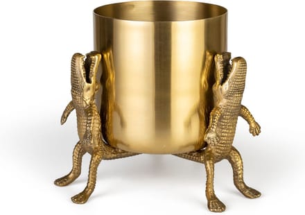 Bold Monkey Surrounded By Crocodiles vaas M - Goud