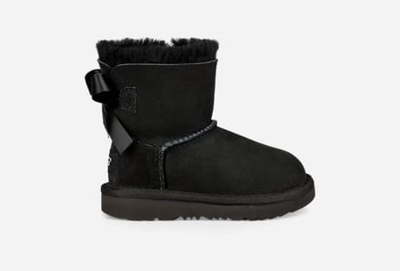 UGG® Mini Bailey Bow II for Kids in Black, Size 11, Twinface/Polyester/Wool