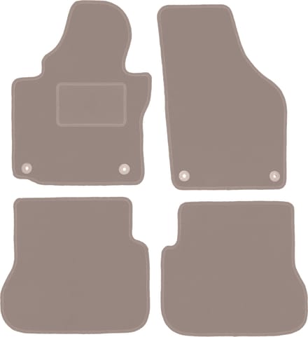 Beige veloursmatten voor: Volkswagen Caddy 2K minivan (2004-2010)
