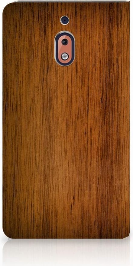 Nokia 2.1 2018 Book Wallet Case Donker Hout