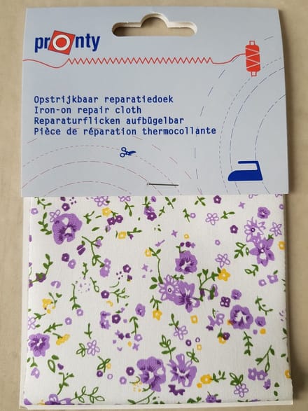 Opstrijkbaar reparatiedoek, Pronty, 10x40 cm.