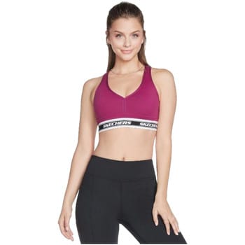 Skechers Go Walk Jacquard Bra, Vrouwen, Purper, Sport Beha, maat: S