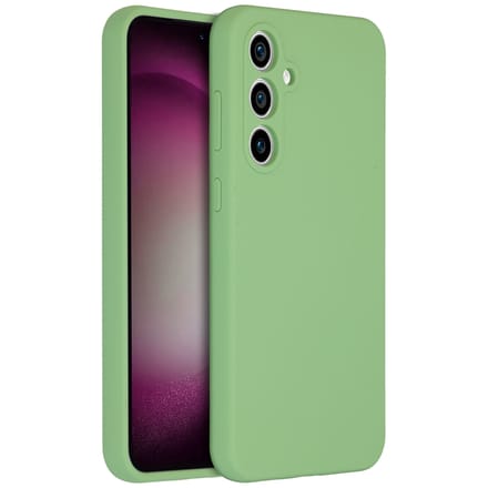 Accezz Hoesje - Geschikt voor Samsung Galaxy S23 FE - Liquid Silicone Backcover - Groen
