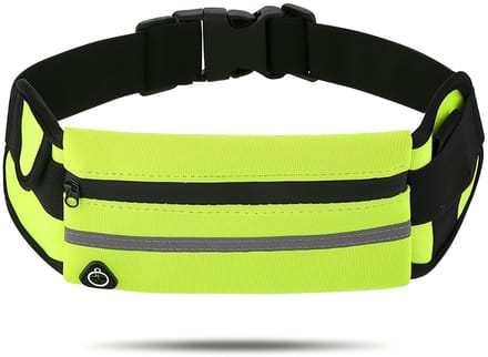 Livé® Sport Taillepak – Nylon Heuptasje met Ritssluiting & Reflecterende Strepen