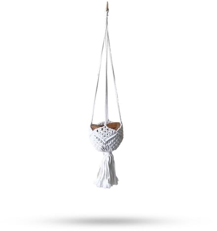 Macramé pannenlap decoratief - natuurlijk