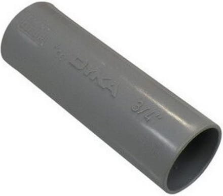 Dyka Hostalite sok 2x mof PVC slagvast grijs 3/4"
