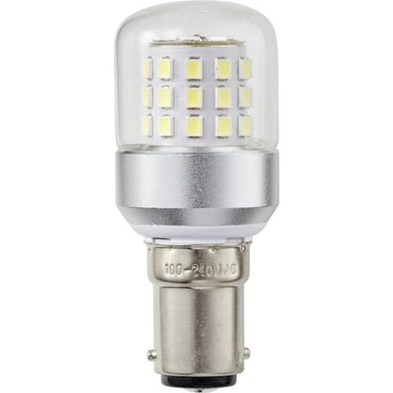 TRU COMPONENTS TC-14124708 LED-signaallamp Wit Cilinder BA15d 100 V/AC, 240 V/AC 580 lm