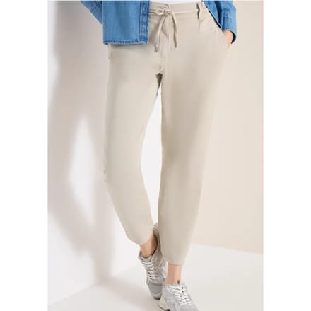 Mid Waist Slim Legs broek in Loose Fit