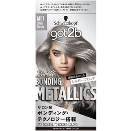 Schwarzkopf Japan - got2b Bonding Metallics Hair Color M01 Silver Blonde
