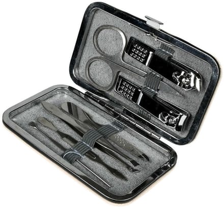 Benson Care Manicureset - 7-delig - wit - incl. etui - RVS - nagel verzorging