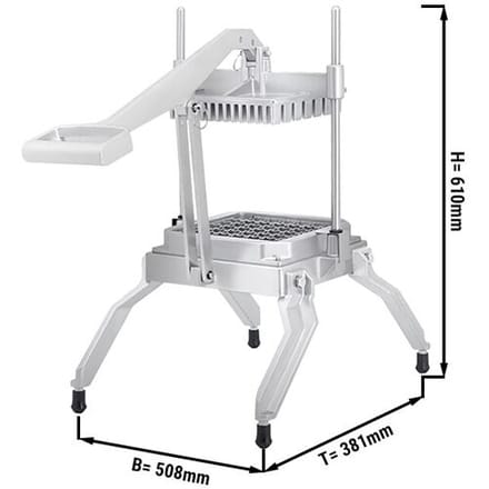GGM Gastro Manuelle Schneidemaschine - Schnittstärke: 25x25mm Zilver